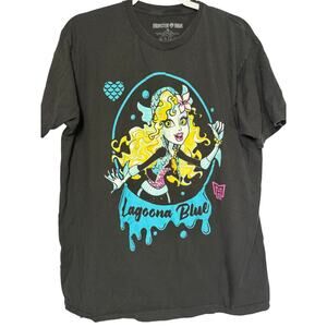 Monster High Lagoona Blue Tee XL Black Goth Alt Cartoon Graphic Nostalgic